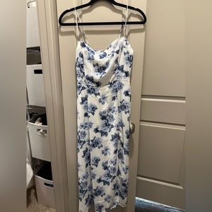 Abercrombie & Fitch Faux Silk High-Slit Midaxi Dres